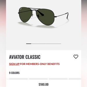 Ray-Ban RB3025 Classic Black Aviator Sunglasses